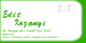 edit kozanyi business card